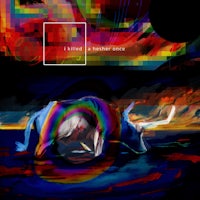 an image of a man and a woman with a rainbow colored background
